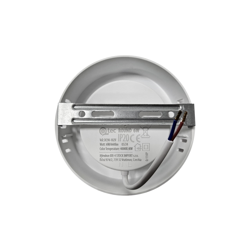 LED-Deckenleuchte ROUND LED/6W/230V 4000K d 12,1 cm weiß