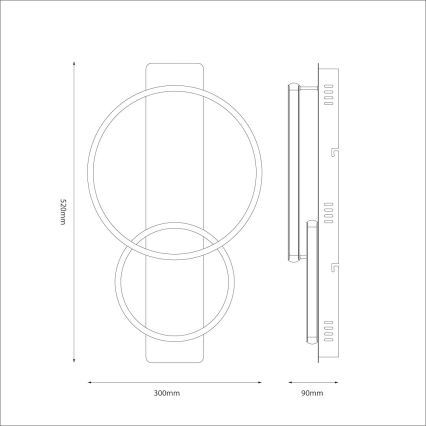 LED-Deckenleuchte ROWENA LED/14W/230V schwarz/braun