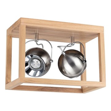 LED-Deckenleuchte ROY 2xGU10/5W/230V matt Eiche