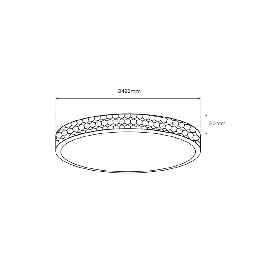 LED-Deckenleuchte SHINY LED/34W/230V golden