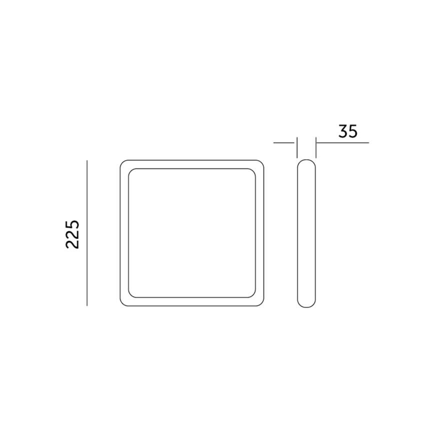 LED-Deckenleuchte SIGARO SQUARE LED/24W/230V 4000K IP40