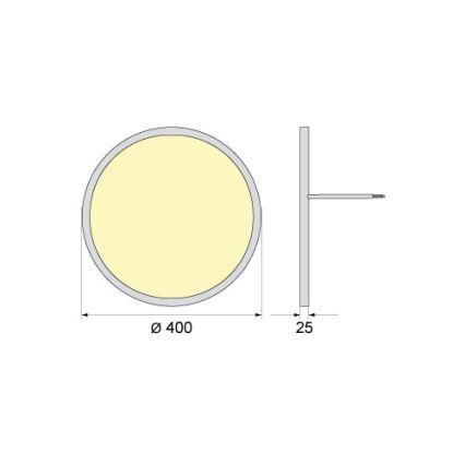 LED Deckenleuchte SIMEN LED/32W/230V 4000K IP40 Ø 40 cm weiß UGR19