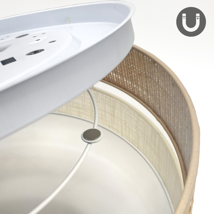 LED-Deckenleuchte SIRJA BOHO, 20 W, 230 V, 4000 K, Ø 35 cm, beige/creme