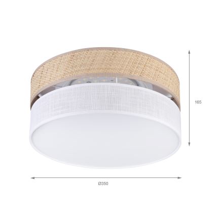 LED-Deckenleuchte SIRJA BOHO LED/20W/230V 4000K Ø 35 cm beige/weiß