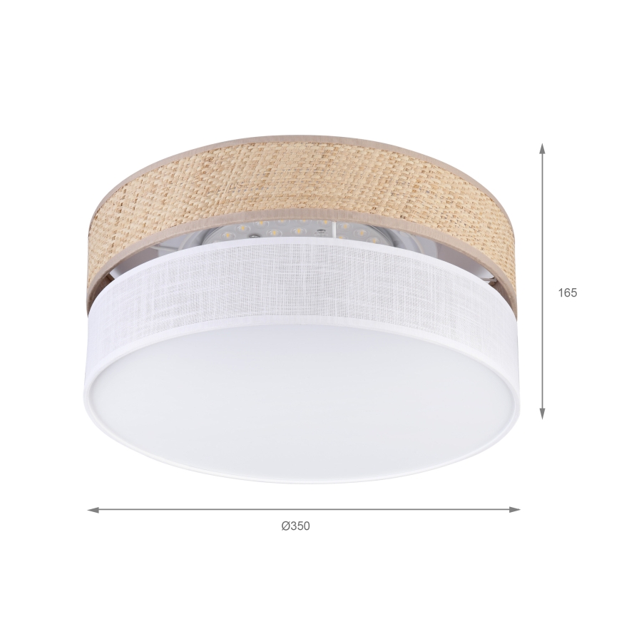 LED-Deckenleuchte SIRJA BOHO LED/20W/230V 4000K Ø 35 cm beige/weiß