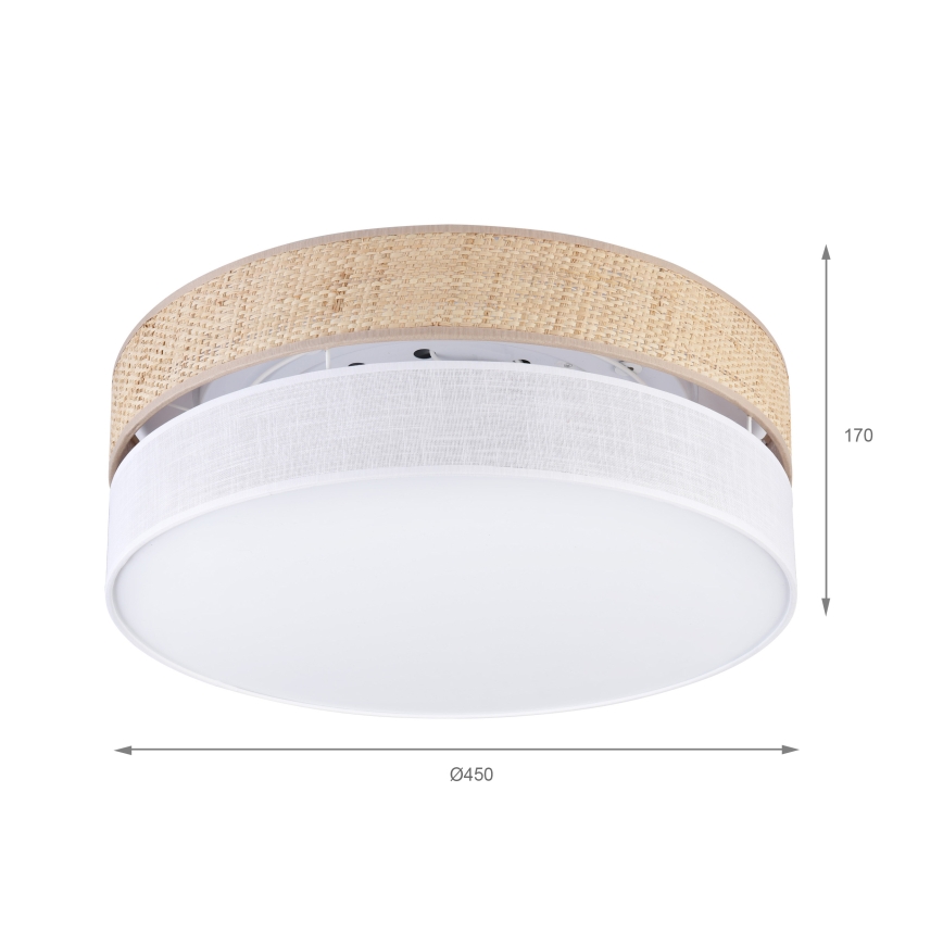 LED-Deckenleuchte SIRJA BOHO LED/36W/230V 4000K Ø 45 cm beige/weiß
