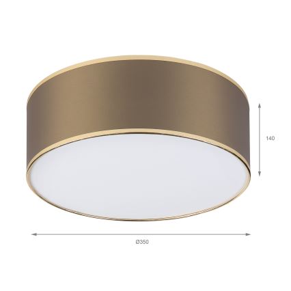 LED Deckenleuchte SIRJA LED/20W/230V 4000K Ø 35 cm braun/gold