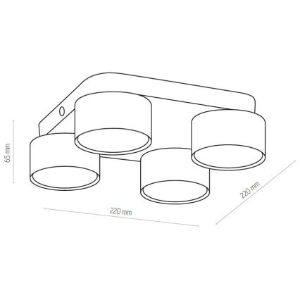 LED-Deckenleuchte SPACE 4xGX53/15W/230V weiß