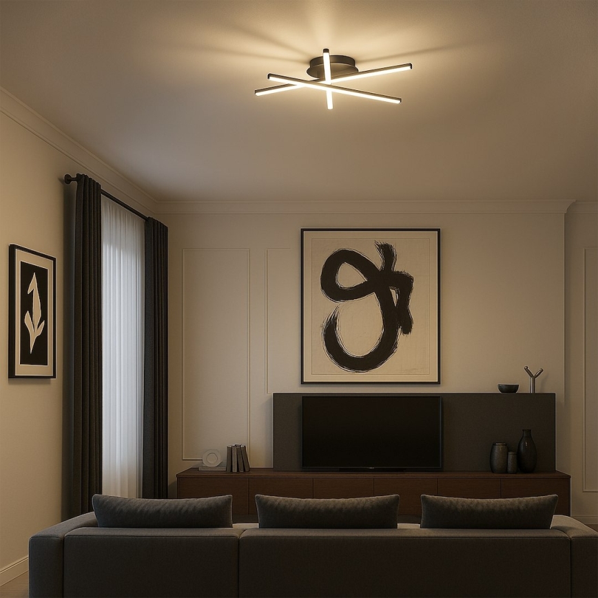 LED-Deckenleuchte STICK LED/12W/230V schwarz