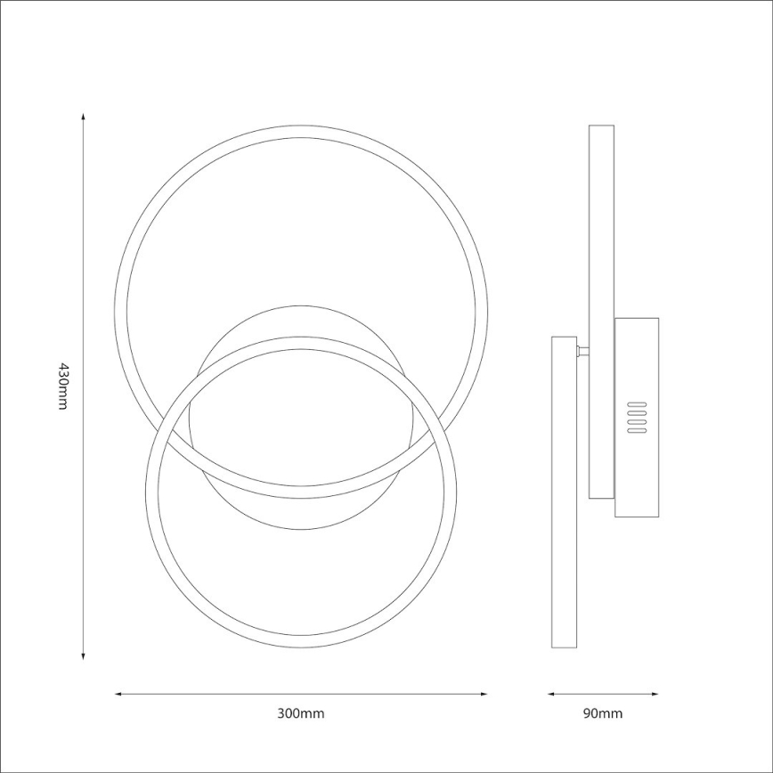 LED Deckenleuchte TITANO LED/12W/230V schwarz
