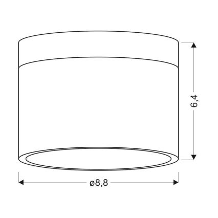 LED Deckenleuchte TUBA LED/9W/230V weiß/beige