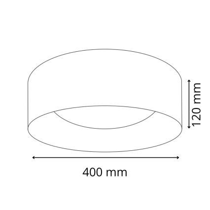 LED-Deckenleuchte TULUZA LED/24W/230V d 40 cm schwarz