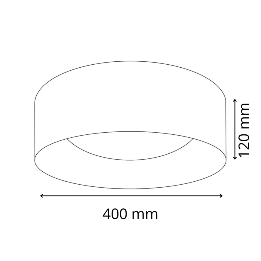 LED-Deckenleuchte TULUZA LED/24W/230V d 40 cm schwarz