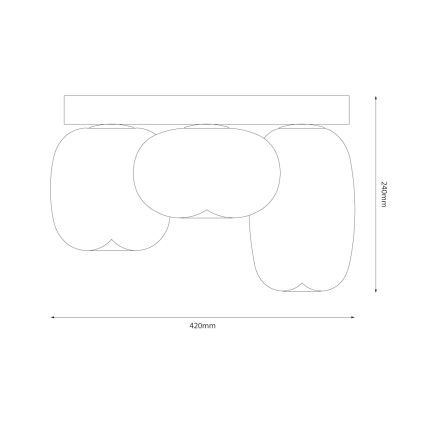 LED-Deckenleuchte VASO LED/12W/230V d 42 cm schwarz/rauchig