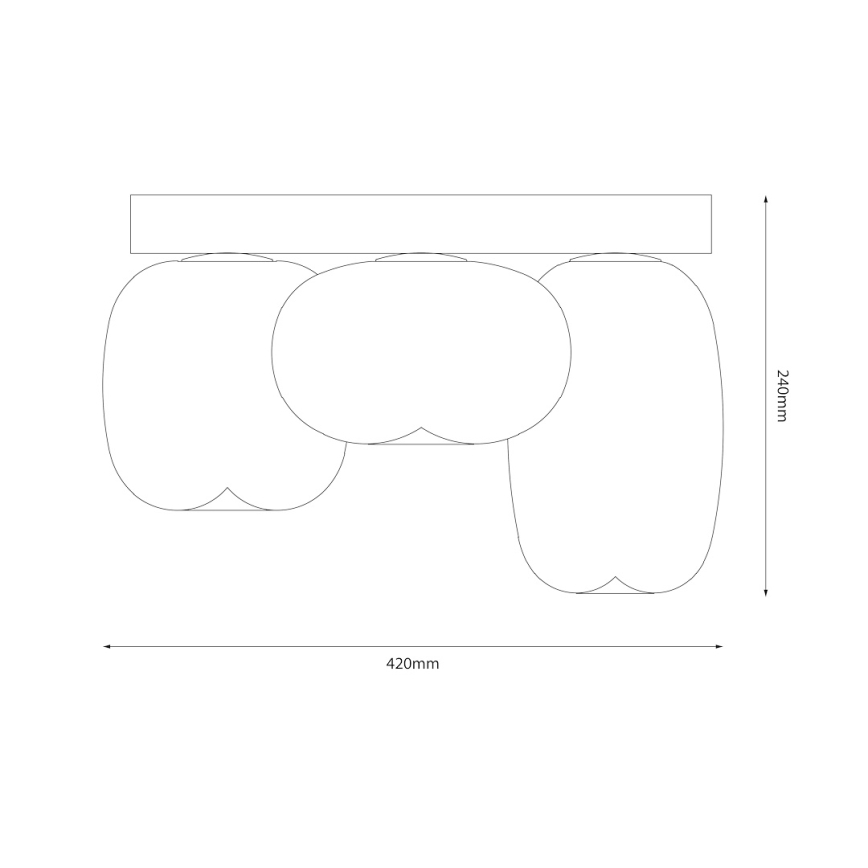 LED-Deckenleuchte VASO LED/12W/230V d 42 cm schwarz/rauchig