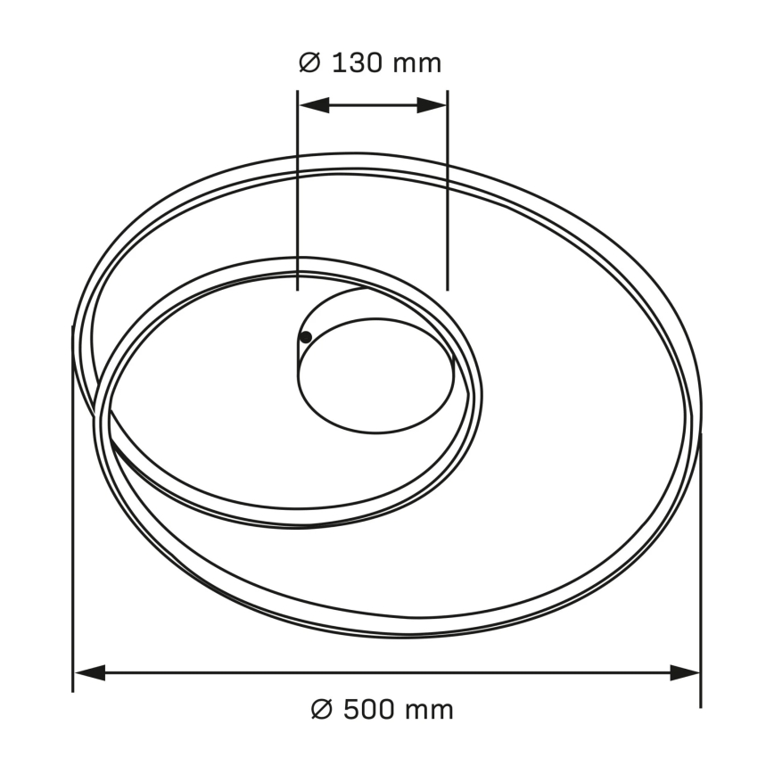 LED-Deckenleuchte ZEFIRA LED/40W/230V 4000K d 50 cm anthrazit