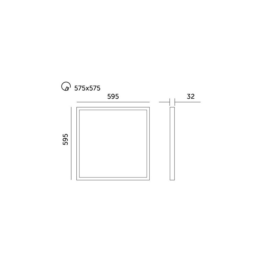 LED dimmbares Einbaupanel CAPRI LED/25/36/40W/230V 3000/4000/5700K UGR19 IP44 60x60 cm