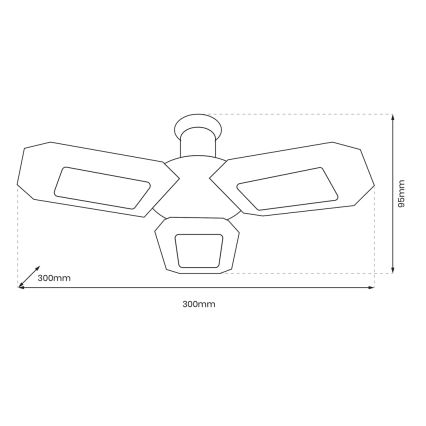 LED-Deckenstrahler 3xE27/16,7W/230V 4000K