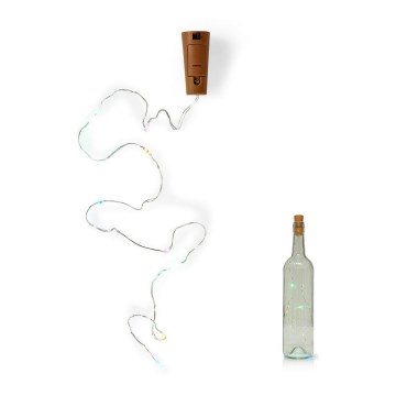 LED-Dekorationskette mit Flaschenverschluss 8xLED/3xLR44 IP44 0,798 m