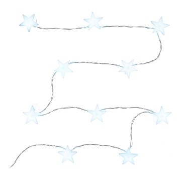 LED-Dekorationskette mit Saugnäpfen 10xLED/2xAA 1,8m kaltweiß