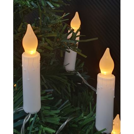 LED  Dekorative Lichterkette 10xLED/2xAA 1,65 m warmweiß kerzenförmig