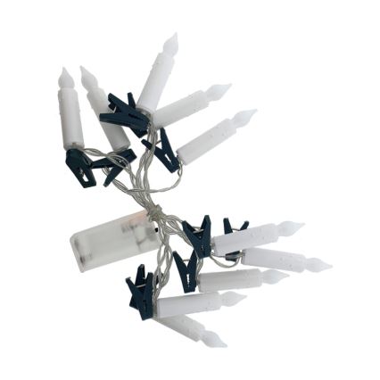 LED  Dekorative Lichterkette 10xLED/2xAA 1,65 m warmweiß kerzenförmig