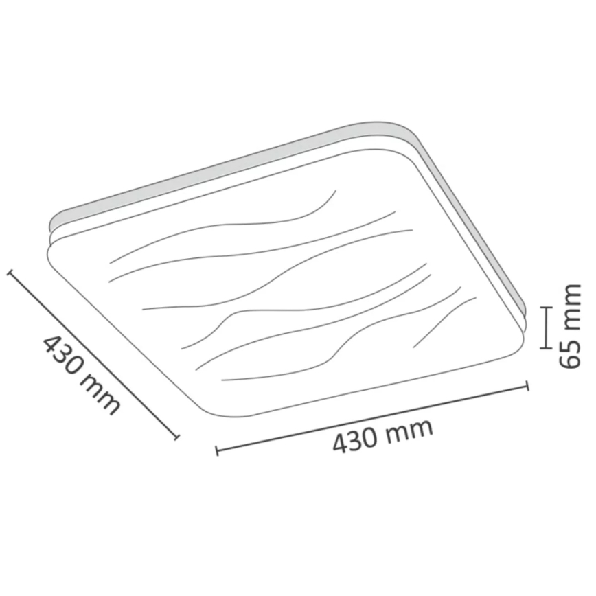 LED dimmbare Deckenleuchte DESERT LED/72W/230V + Fernbedienung