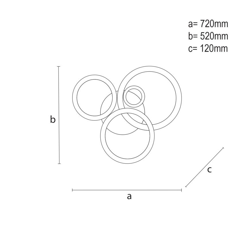 LED Dimmbarer Deckenleuchter LED/120W/230V 3000-6500K + Fernbedienung