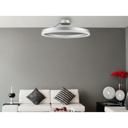 LED Dimmbarer Deckenleuchter LED/40W/230V 3000-6500K mattchrom + Fernbedienung