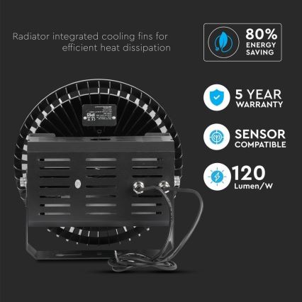 LED dimmbares Industrie-Hallenleuchte High Bay LED/500W/230V 4000K IP65 schwarz