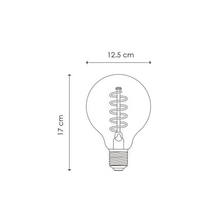 LED-Dimmable Vintage Edison Glühbirne G125 E27/4W/230V 2200K