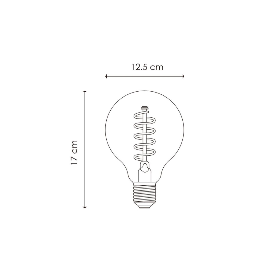 LED-Dimmable Vintage Edison Glühbirne G125 E27/4W/230V 2200K