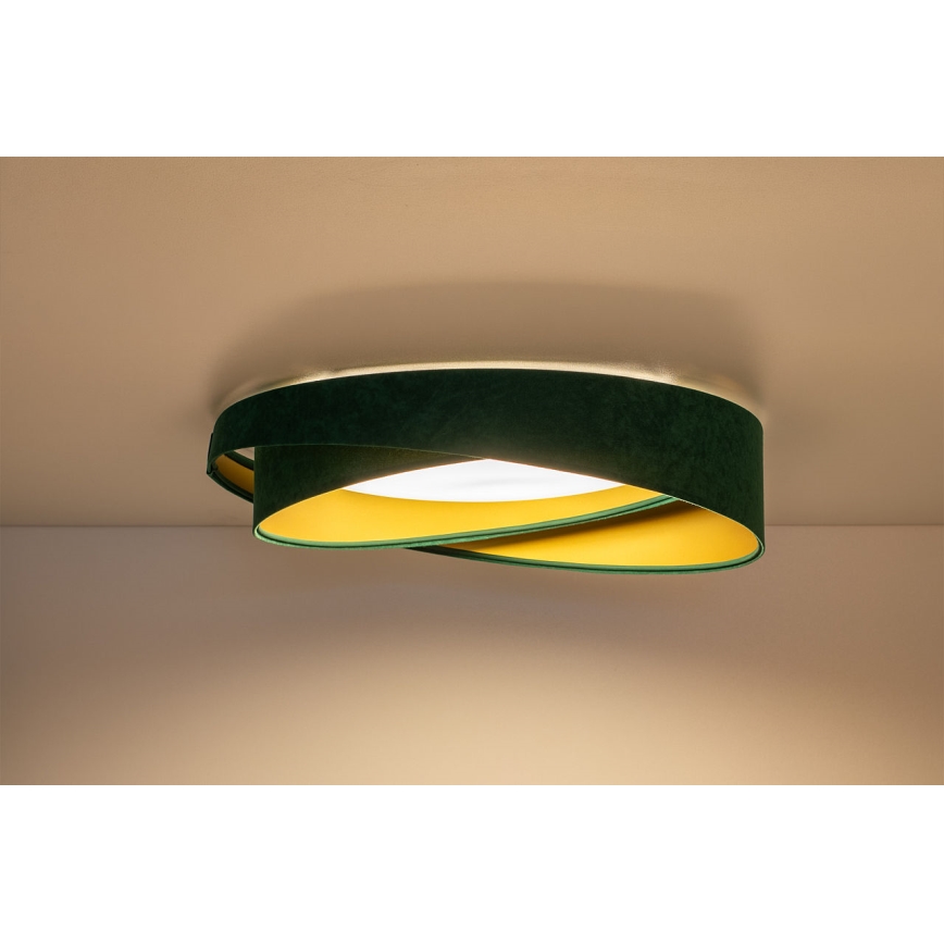 LED-dimmbare Deckenleuchte SMART GALAXY MODERN LED/24W/230V 3000-6500K Ø 55 cm grün/gold + Fernbedienung