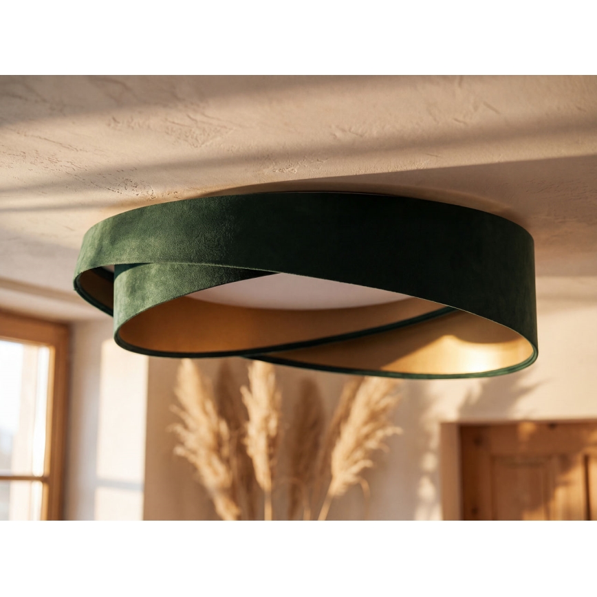 LED-dimmbare Deckenleuchte SMART GALAXY MODERN LED/24W/230V 3000-6500K Ø 55 cm grün/gold + Fernbedienung