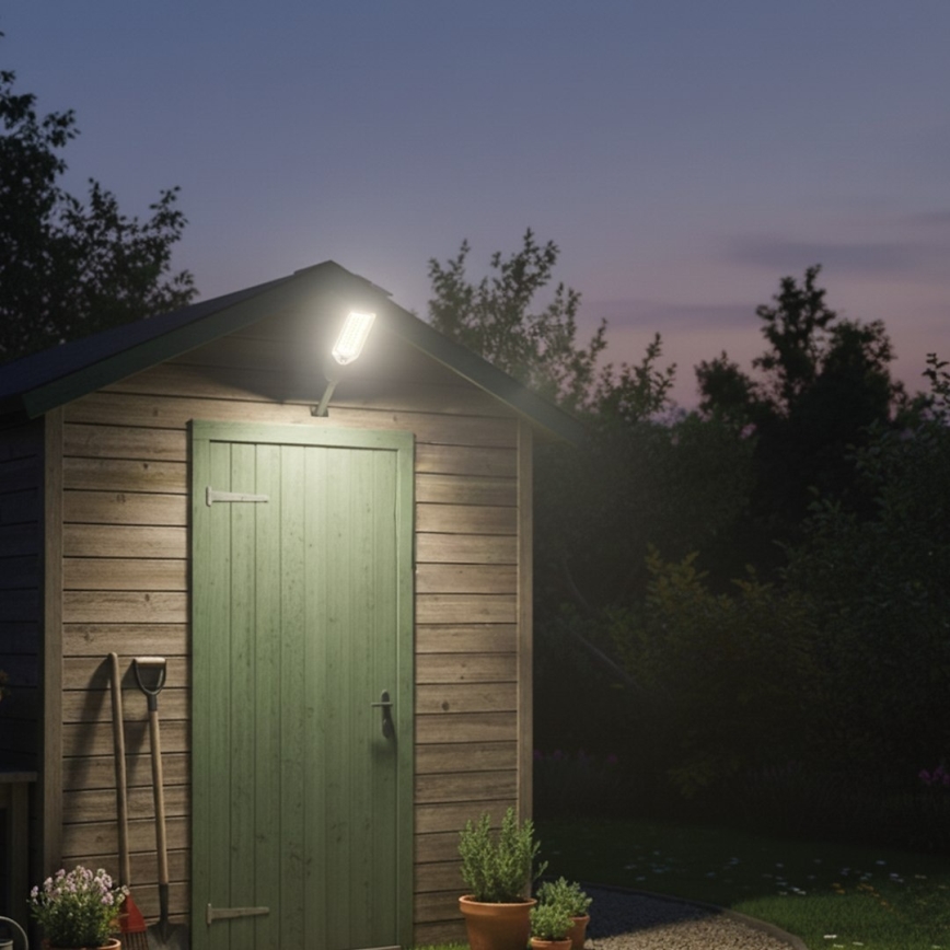 LED-dimmbare Solar-Straßenleuchte mit Sensor VENICE LED/50W/3,2V 4000 mAh IP65 schwarz + Fernbedienung