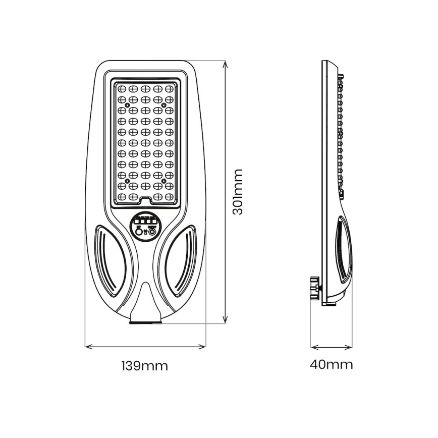 LED-dimmbare Solar-Straßenleuchte mit Sensor VENICE LED/50W/3,2V 4000 mAh IP65 schwarz + Fernbedienung