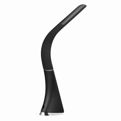 Dimmbare LED-Tischlampe mit Touch-Bedienung und Display, LED/7W/5V, schwarz