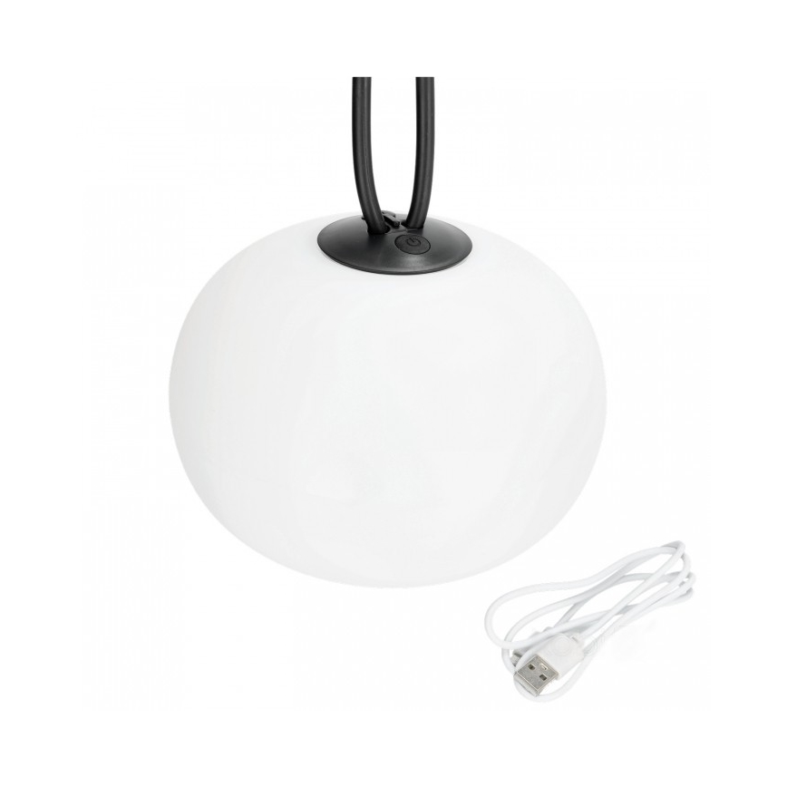 LED-dimmbare, wiederaufladbare Außenleuchte VENEZIA LED/1,5W/5V 2500K IP54 2600 mAh schwarz