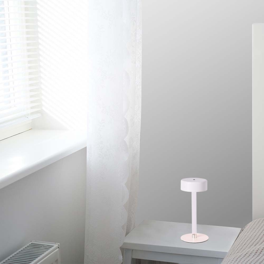 LED dimmbare, wiederaufladbare Touch-Tischlampe LED/3W/5V 3000-6000K 2400 mAh weiß