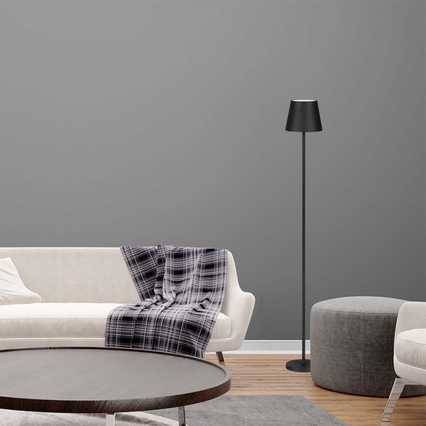 LED dimmbare wiederaufladbare Stehlampe 3in1 LED/4W/5V 4400 mAh 3000K IP54 schwarz