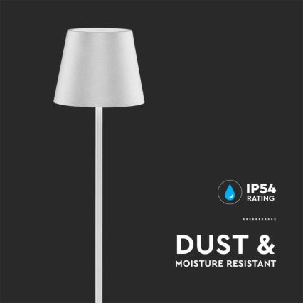 LED dimmbare wiederaufladbare Stehlampe 3in1 LED/4W/5V 4400 mAh 3000K IP54 weiß