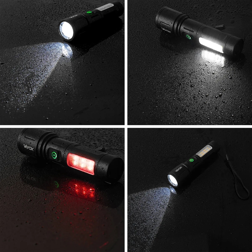 LED dimmbare wiederaufladbare Taschenlampe mit rotem Licht LED/5W/5V IPX4 260 lm 2000 mAh