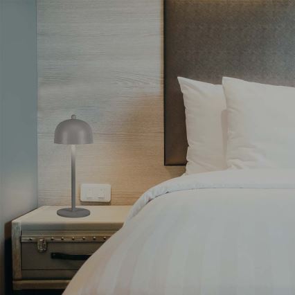 LED Dimmbares wiederaufladbares Touch-Tischlampe LED/1W/5V 3000-6000K 1800 mAh grau