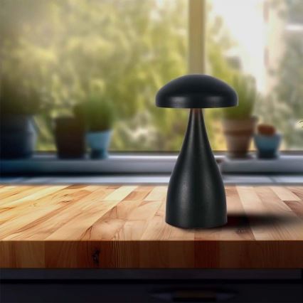 LED dimmbare wiederaufladbare Touch-Tischlampe LED/1W/5V 3000-6000K 1800 mAh schwarz