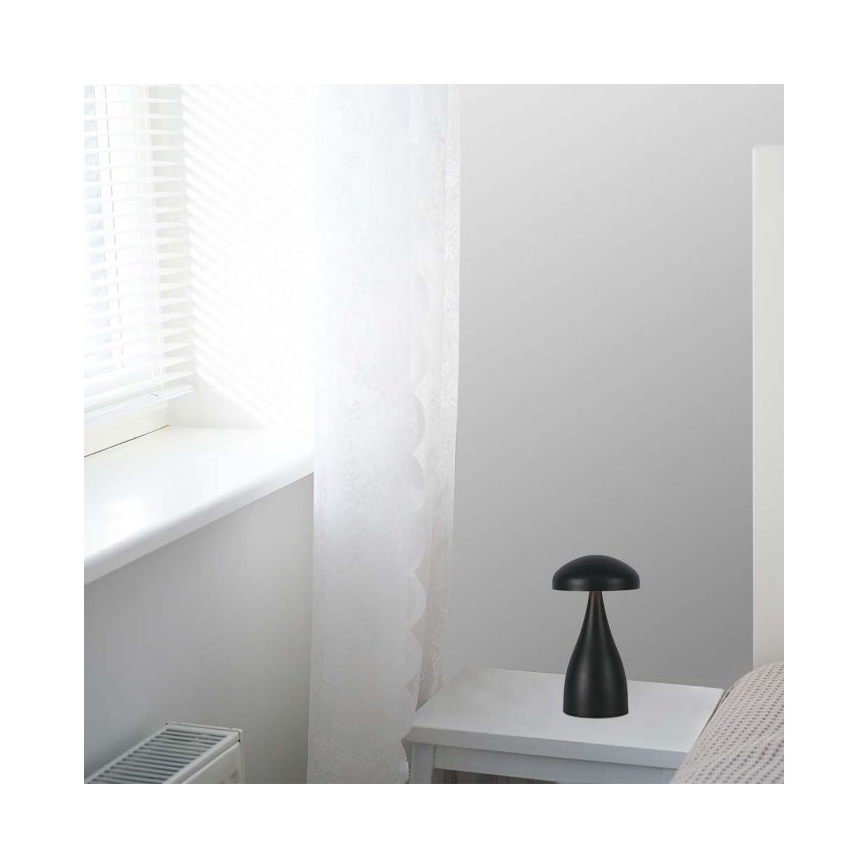 LED dimmbare wiederaufladbare Touch-Tischlampe LED/1W/5V 3000-6000K 1800 mAh schwarz