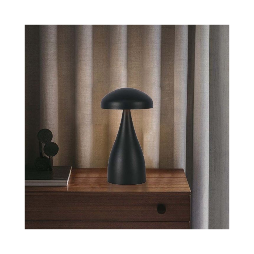 LED dimmbare wiederaufladbare Touch-Tischlampe LED/1W/5V 3000-6000K 1800 mAh schwarz