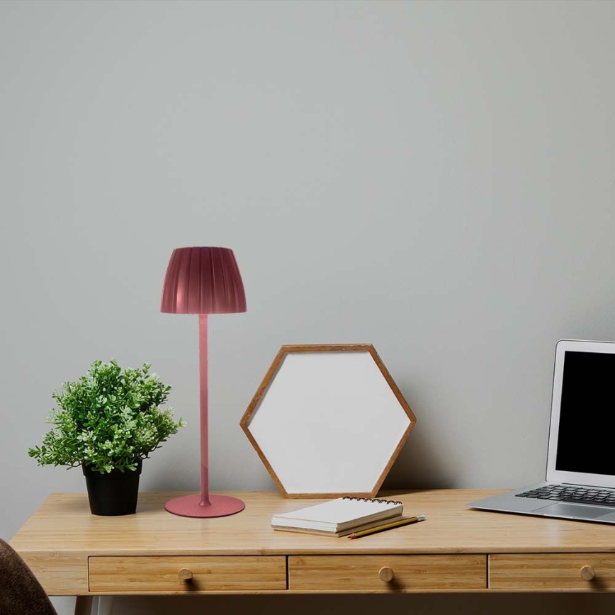 LED Dimmbares wiederaufladbares Touch-Tischlampe LED/2,7W/5V 3000/4000/6000K 1800 mAh Braun