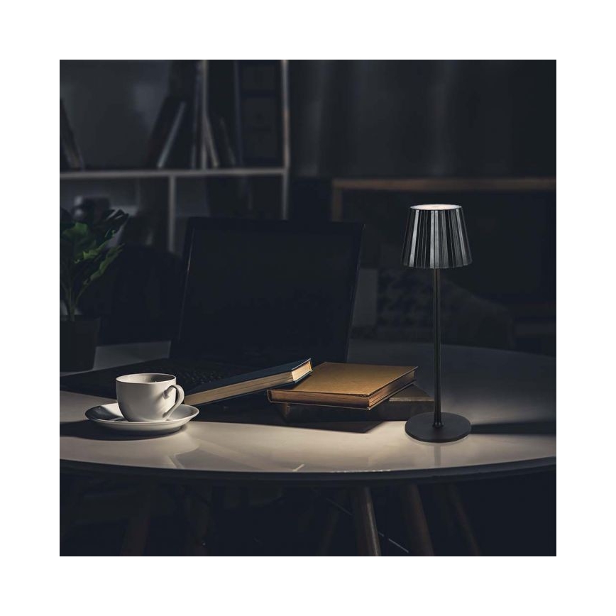 LED dimmbare wiederaufladbare Touch-Tischlampe LED/4W/5V 3000-6000K 1800 mAh schwarz