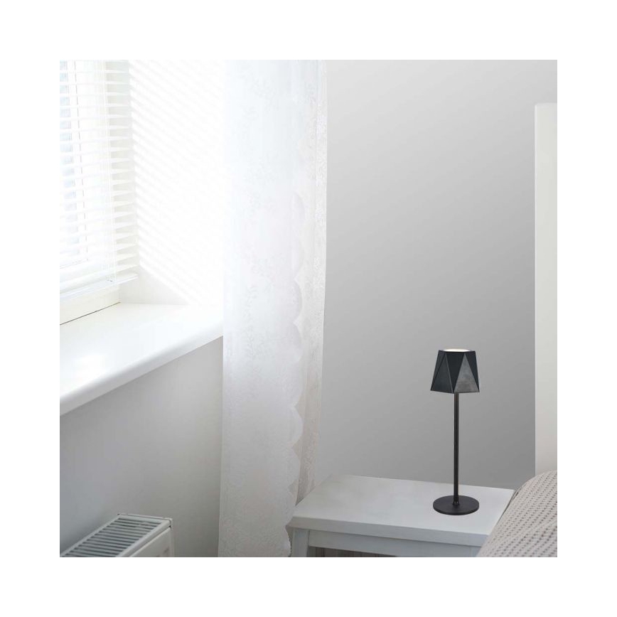 LED dimmbare wiederaufladbare Touch-Tischlampe LED/4W/5V 3000-6000K 1800 mAh schwarz