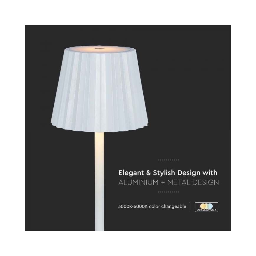 LED dimmbare wiederaufladbare Touch-Tischlampe LED/4W/5V 3000-6000K 1800 mAh weiß